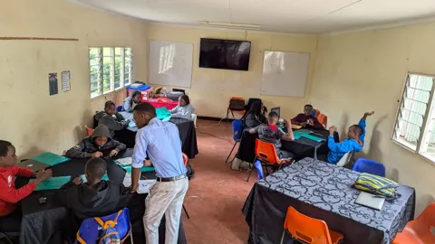 A classroom full of ideas in progress