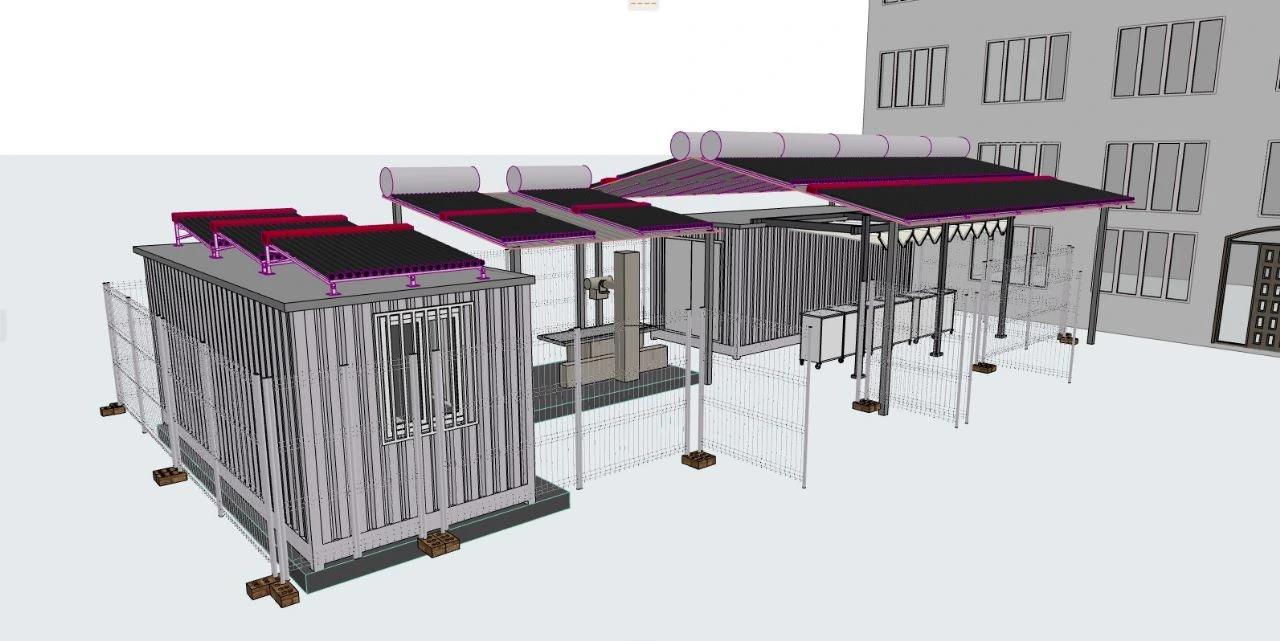 Perspective across the proposed hub